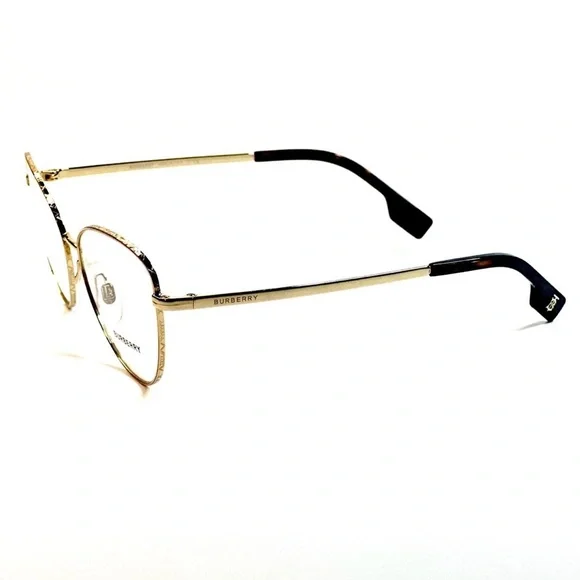 Burberry B 1341 1017 Gold Eyeglasses Cat eye Frames Size  55mm - Picture 2 of 5